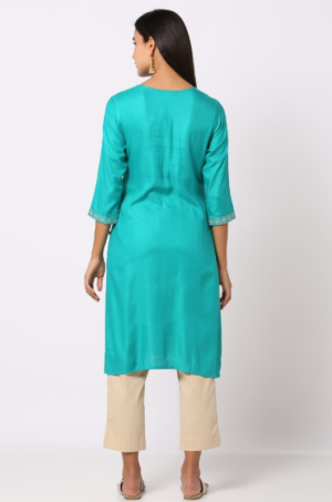 Round-Neck Straight Kurta - Image 4