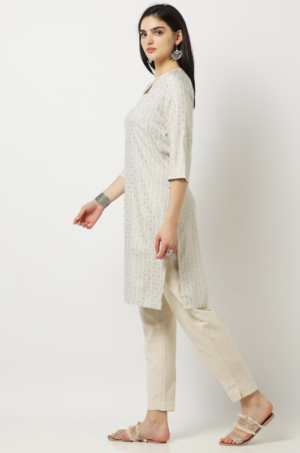 Printed Straight Kurta - Image 3